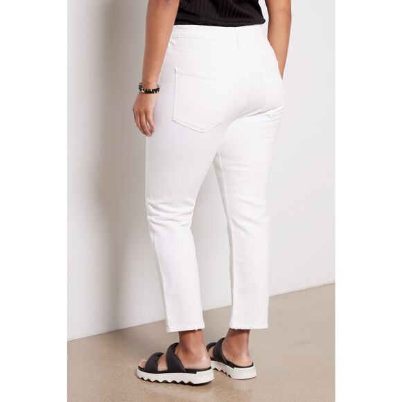 Agolde Riley High Rise Straight Leg Cropped Jeans Stretch Denim White Size 32 - Picture 2 of 16